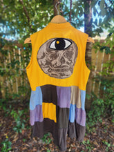 Load image into Gallery viewer, UPCYCLED: One of a Kind // EYE SEE YOU SCRAP DOLL DRESS