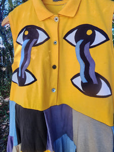 UPCYCLED: One of a Kind // EYE SEE YOU SCRAP DOLL DRESS